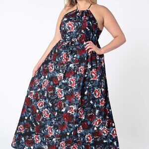 NWT Floral Halter Maxi Dress 3x